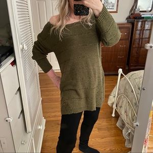 Changes by Together Olive Green Tunic Sweater